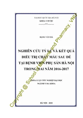 Tỷ lệ và kết quả điều trị chảy máu sau