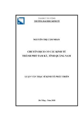 Chuyển dịch cơ cấu kinh tế thành phố