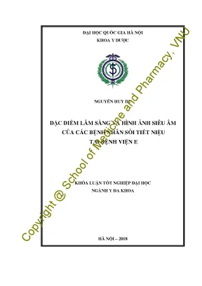 Đặc điểm lâm sàng và hình ảnh siêu âm