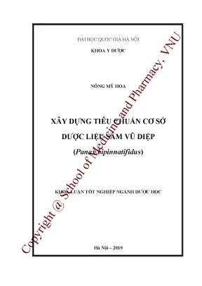 Xây dựng tiêu chuẩn cơ sở dược liệu sâm