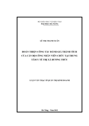 Hoàn thiện công tác đánh giá