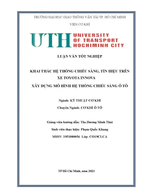 Khai thác hệ thống chiếu sáng tín hiệu
