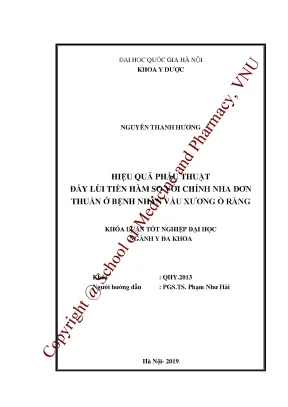 Hiệu quả phẫu thuật đẩy lùi tiền hàm so với chỉnh nha đơn thuần ở bệnh nhân vẩu xương ổ răng