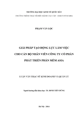 Giải pháp tạo động lực cho nhân viên công ty phần mềm