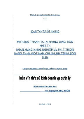 Mở rộng thanh toán không dùng tiền mặt