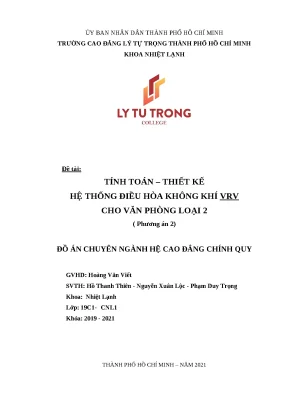 Đồ án thiết kế điều hòa VRV cho văn phòng (Full)