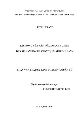 Văn hóa DN tại Maritime Bank: Tăng sự gắn bó nhân viên