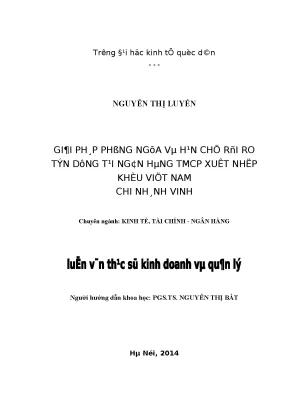 Giải pháp phòng ngừa và hạn chế rủi ro