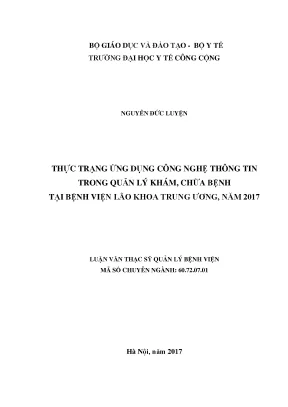 Thực trạng CNTT tại Bệnh viện Lão khoa Trung ương