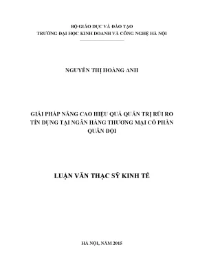Giải pháp quản trị rủi ro tín dụng tại MB Bank hiệu quả