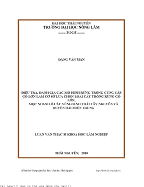 Rừng trồng gỗ lớn: Cây mọc nhanh cho Tây Nguyên, Miền Trung