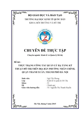 Quản lý hạ tầng P. Nhân Chính: Thực trạng & Giải pháp