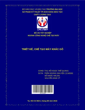 Tốt nghiệp thiết kế chế tạo máy khắc gỗ - Đồ án