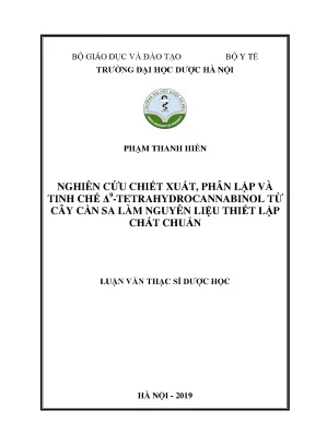 Chiết xuất THC từ cần sa làm chất chuẩn