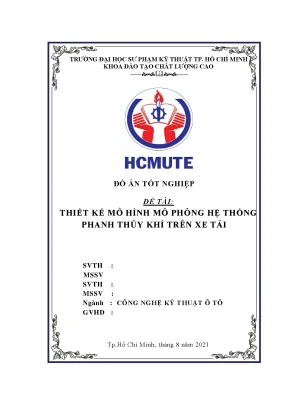Thiết kế mô hình mô phỏng hệ thống