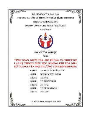 Đồ án Thiết kế & Mô phỏng Hệ thống Điều hòa Không khí