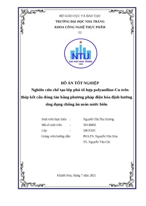 Chống ăn mòn thép đóng tàu bằng lớp phủ Polyaniline-Cu