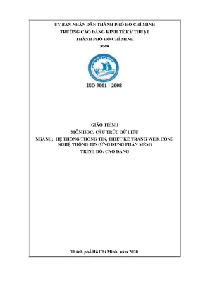 Cấu trúc dữ liệu ngành hệ thống thông - Giáo trình