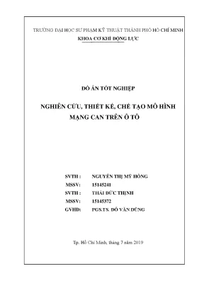 Mô hình Mạng CAN trên Ô tô: Thiết kế & Chế tạo thực tế