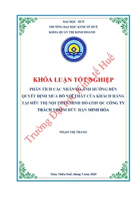 Các nhân tố ảnh hưởng quyết định mua nội thất Minh Hòa