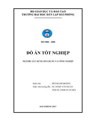 Đồ án tốt nghiệp thiết kế Khách sạn Hoàng Anh (Xây Dựng)