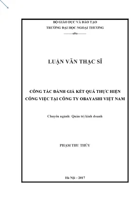 Luận văn: Đánh giá kết quả công việc tại Obayashi Việt Nam