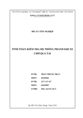 Tốt nghiệp tính toán kiểm tra hệ thống - Đồ án