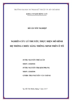 Đồ án hệ thống chiếu sáng thông minh ô tô (Lý thuyết &