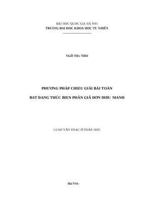 Phương pháp chiếu giải bất đẳng thức biến phân giả đơn điệu