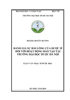 Đánh giá hài lòng của dược sĩ về đào tạo ĐH Dược Hà Nội