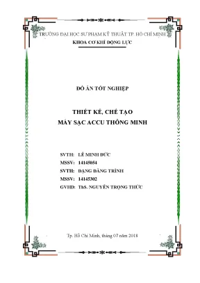 Đồ án thiết kế máy sạc accu thông minh (Toàn văn)