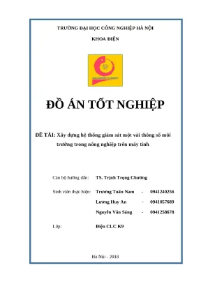 Đồ án hệ thống giám sát môi trường nông nghiệp bằng PLC