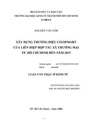Luận văn Xây dựng thương hiệu Co.opmart (Trọn bộ)
