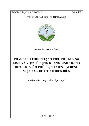 Thực trạng dùng kháng sinh viêm phổi tại BV Điện Biên