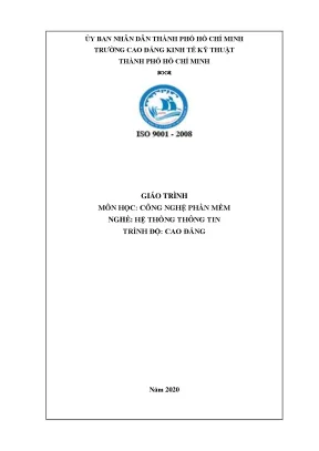 Giáo trình Công nghệ Phần mềm (Ngành Hệ thống thông tin)