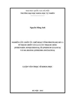 Ức chế Protease HIV-1 từ lá ổi, thạch châu, ma hoàng