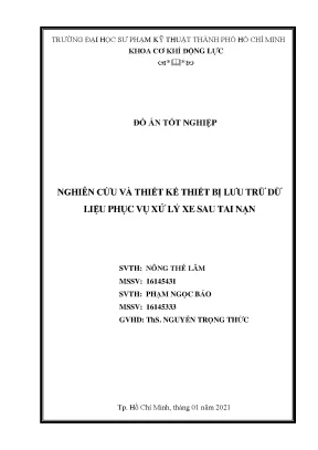 Thiết kế hộp đen ô tô lưu dữ liệu sau tai nạn