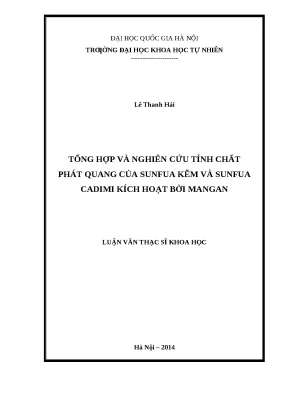 Tính chất phát quang của Sunfua Kẽm (ZnS) và Cadimi (CdS)