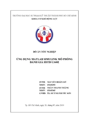 Mô phỏng và đánh giá hộp số U340E bằng Matlab Simulink