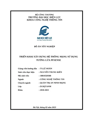 Đồ án tốt nghiệp An ninh mạng với tường lửa pfSense