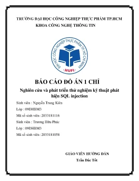 SQL Injection: Kỹ thuật phát hiện và phòng chống hiệu quả