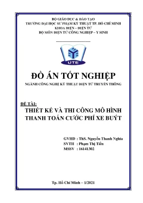 Đồ án: Mô hình thanh toán cước phí xe buýt thông minh
