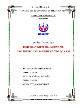 Tính toán độ bền khung và cầu xe khi chở quá tải