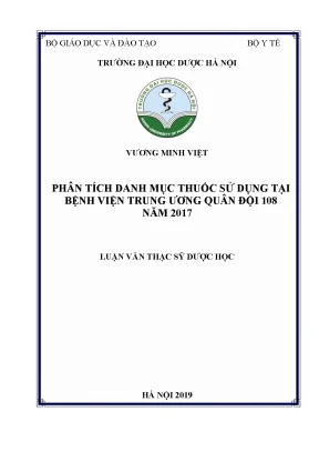 Phân tích danh mục thuốc tại Bệnh viện 108 năm 2017