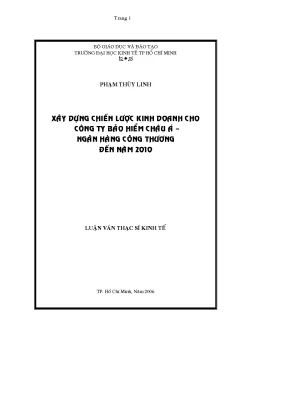 Mẫu luận văn chiến lược kinh doanh công ty bảo hiểm Châu Á