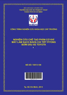 Chế tạo máy làm sạch bavia pitong bơm dầu Toyota