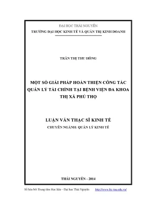Giải pháp quản lý tài chính Bệnh viện ĐK TX Phú Thọ