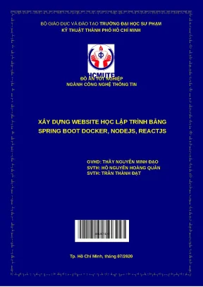 Đồ án website học lập trình (Spring Boot, ReactJS, Docker)
