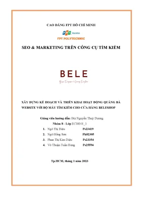Kế hoạch SEO website thời trang: Case Study Beleshop