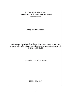 Phức chất kim loại Eu(III), Zn(II) phát huỳnh quang